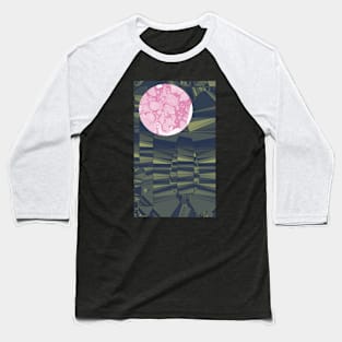 Abstract Pink Moon Baseball T-Shirt